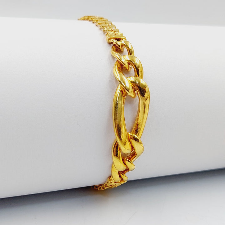 21K Gold Deluxe Cuban Links Bracelet by Saeed Jewelry - Image 6