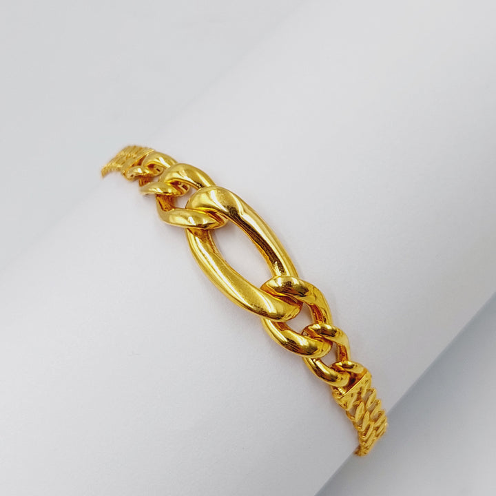 Deluxe Cuban Links Bracelet  Made of 21K Yellow Gold by Saeed Jewelry-30978