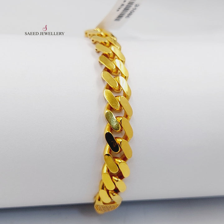 21K Gold Deluxe Cuban Links Bracelet by Saeed Jewelry - Image 1