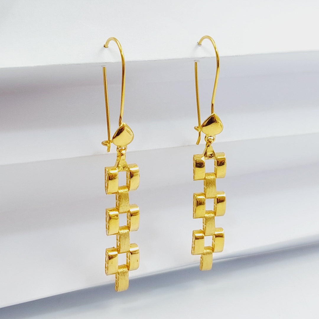 Deluxe Cuban Links Earrings  Made Of 21K Yellow Gold by Saeed Jewelry-30160
