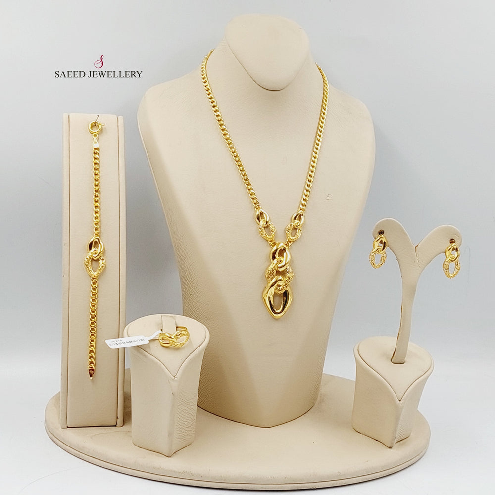 21K Gold Deluxe Cuban Links Set by Saeed Jewelry - Image 2