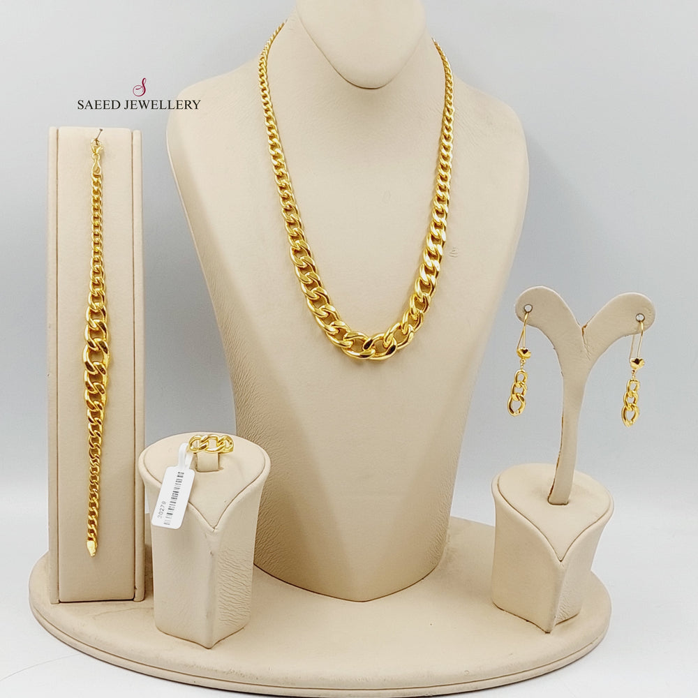 21K Gold Deluxe Cuban Links Set by Saeed Jewelry - Image 2