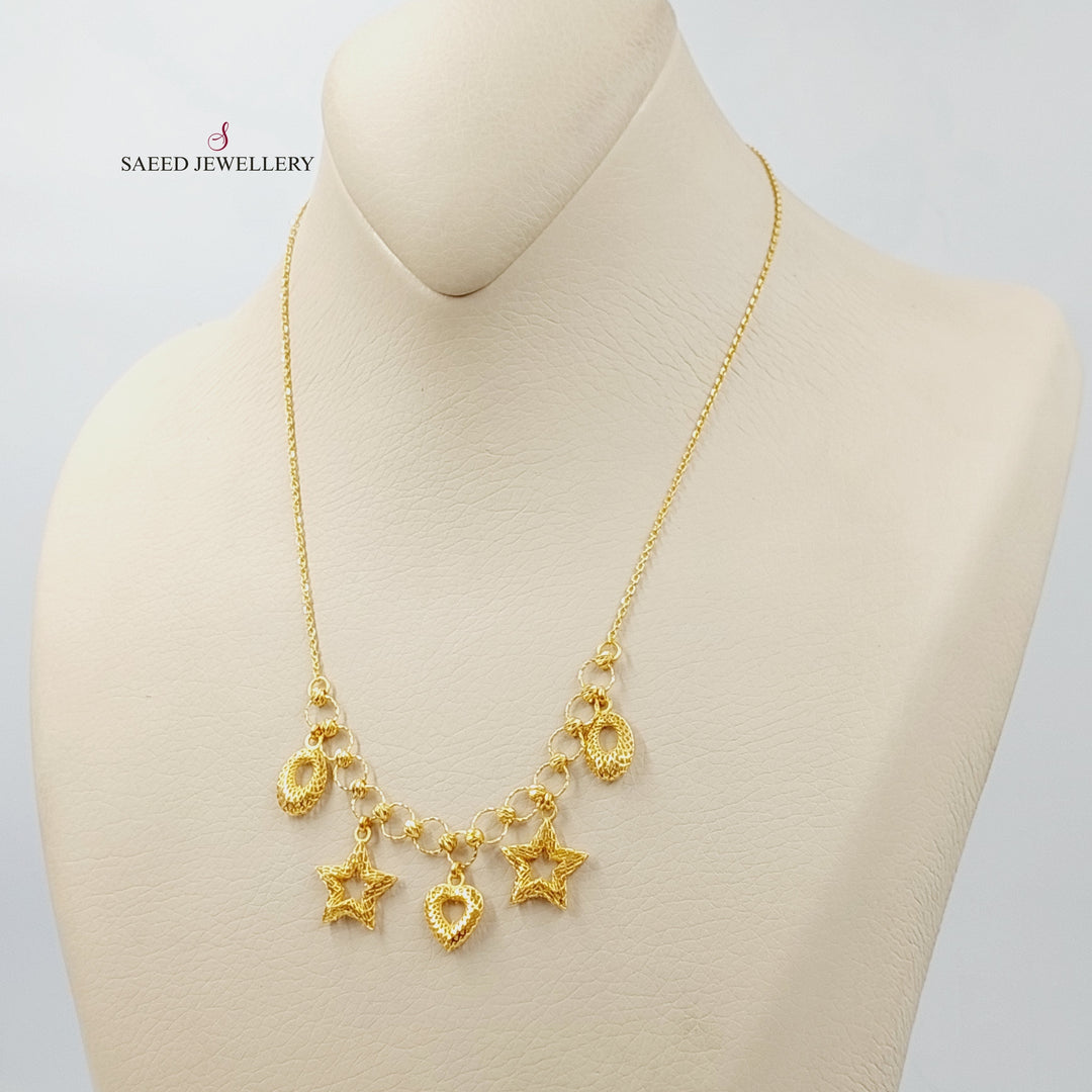 21K Gold Deluxe Dandash Necklace by Saeed Jewelry - Image 2