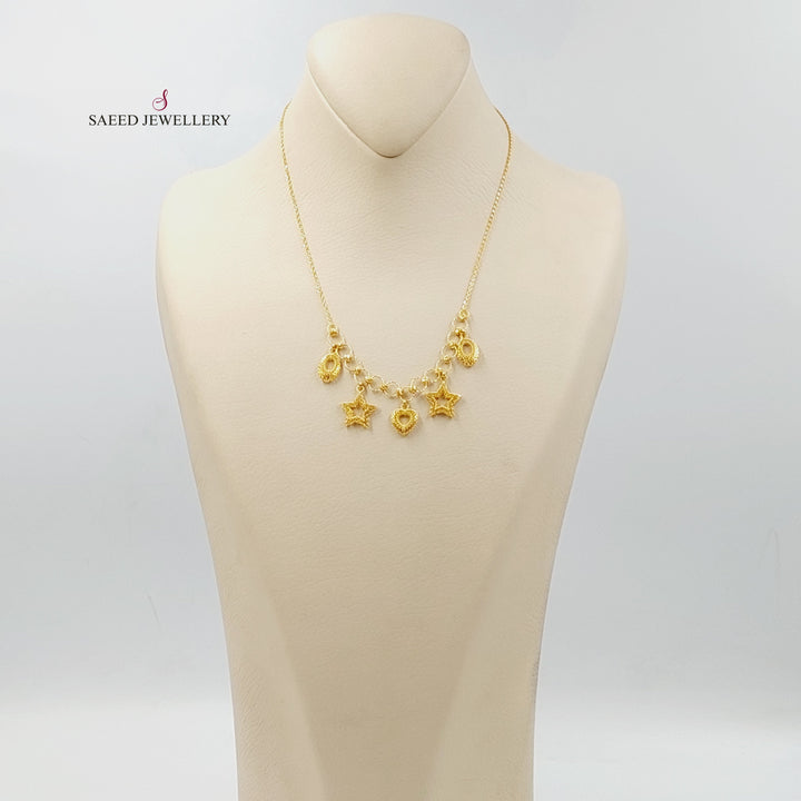 21K Gold Deluxe Dandash Necklace by Saeed Jewelry - Image 5