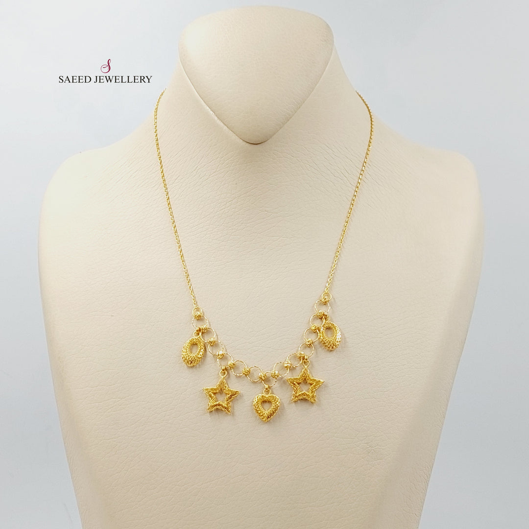 21K Gold Deluxe Dandash Necklace by Saeed Jewelry - Image 1