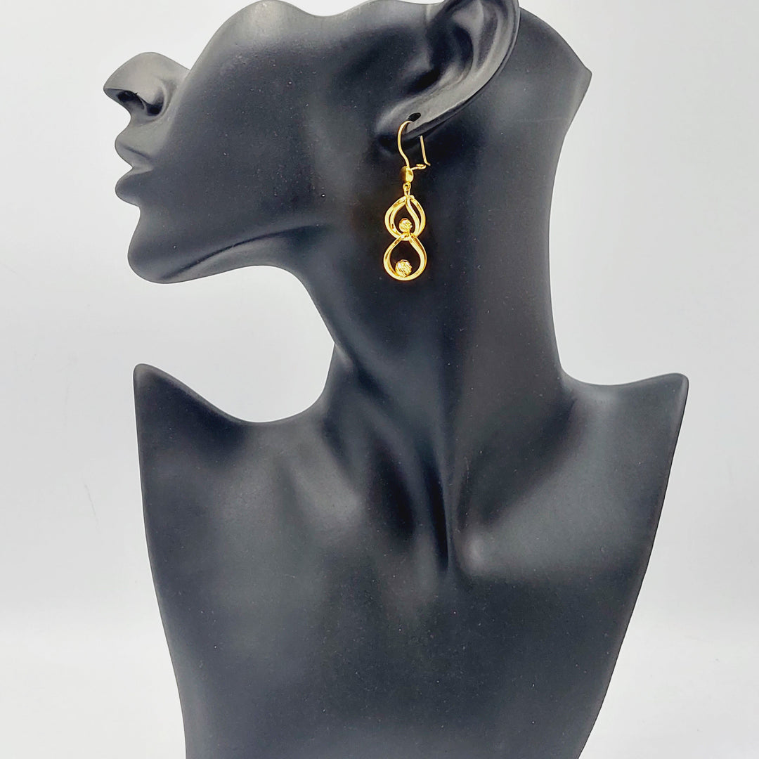 Deluxe Earrings Made Of 21K Yellow Gold by Saeed Jewelry-27800