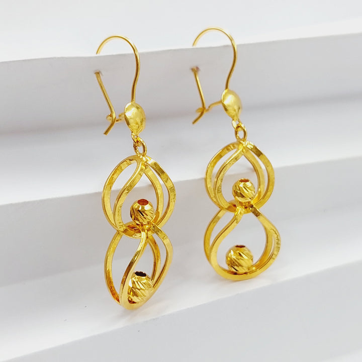 21K Gold Deluxe Earrings by Saeed Jewelry - Image 1