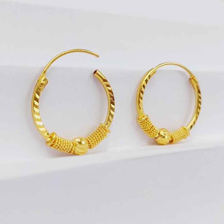 Deluxe Earrings  Made Of 21K Yellow Gold by Saeed Jewelry-29140