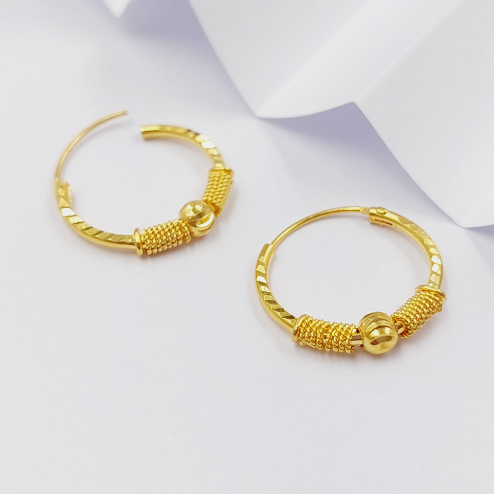 Deluxe Earrings  Made Of 21K Yellow Gold by Saeed Jewelry-29140