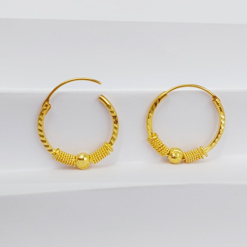Deluxe Earrings  Made Of 21K Yellow Gold by Saeed Jewelry-29140