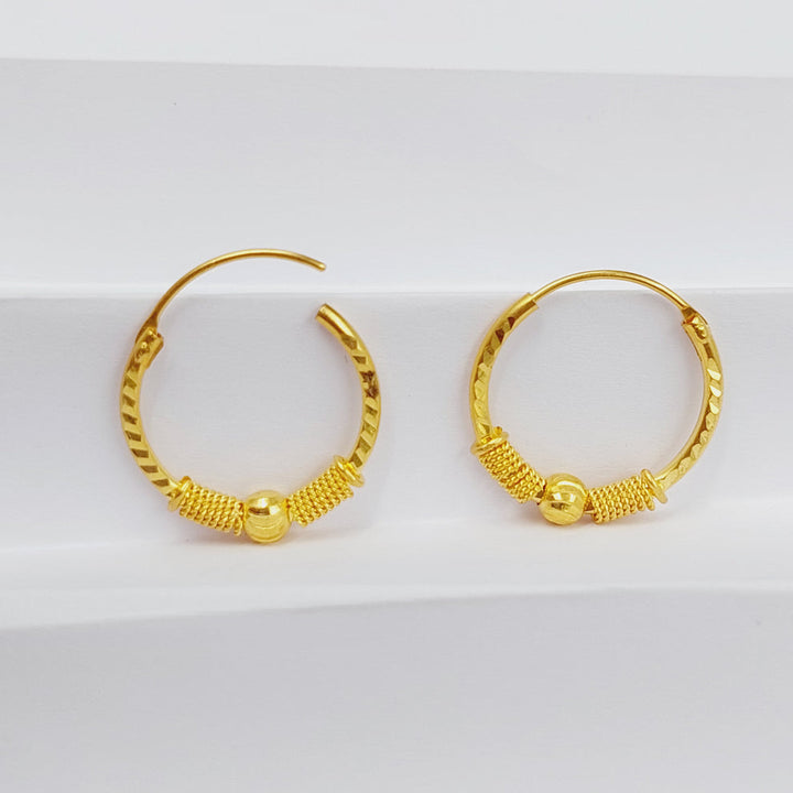 Deluxe Earrings  Made Of 21K Yellow Gold by Saeed Jewelry-29140