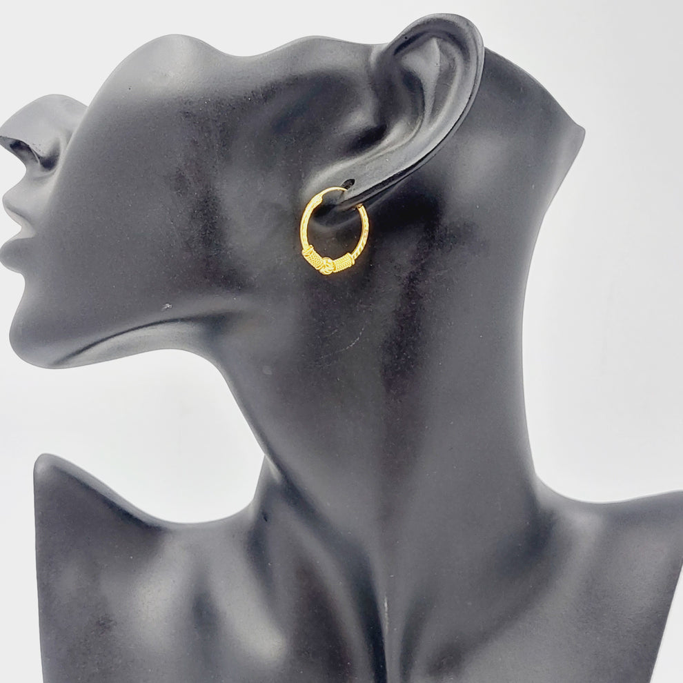 21K Gold Deluxe Earrings by Saeed Jewelry - Image 2