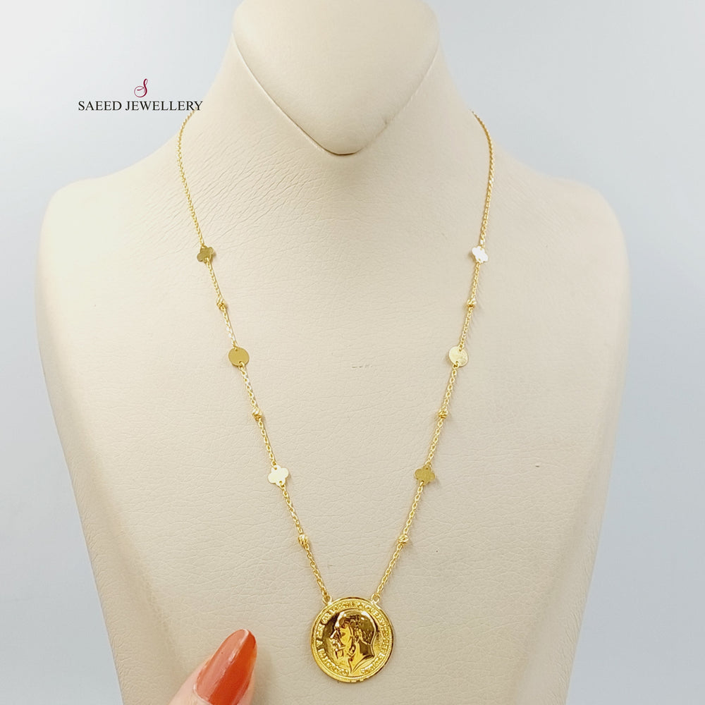 Deluxe English Lira Necklace  Made Of 21K Yellow Gold by Saeed Jewelry-29772