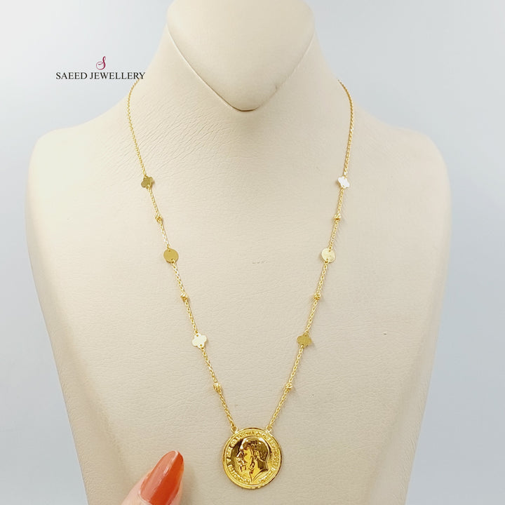 Deluxe English Lira Necklace  Made Of 21K Yellow Gold by Saeed Jewelry-29772