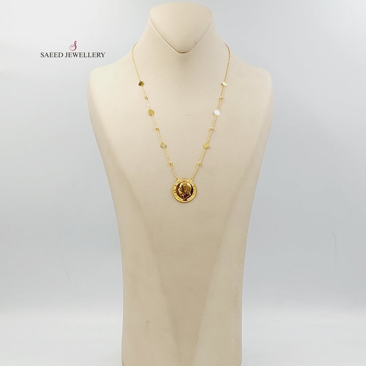 Deluxe English Lira Necklace  Made Of 21K Yellow Gold by Saeed Jewelry-29772