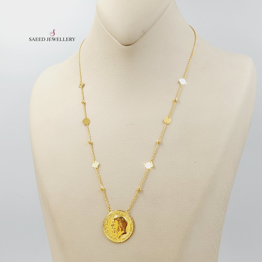 Deluxe English Lira Necklace  Made Of 21K Yellow Gold by Saeed Jewelry-29772