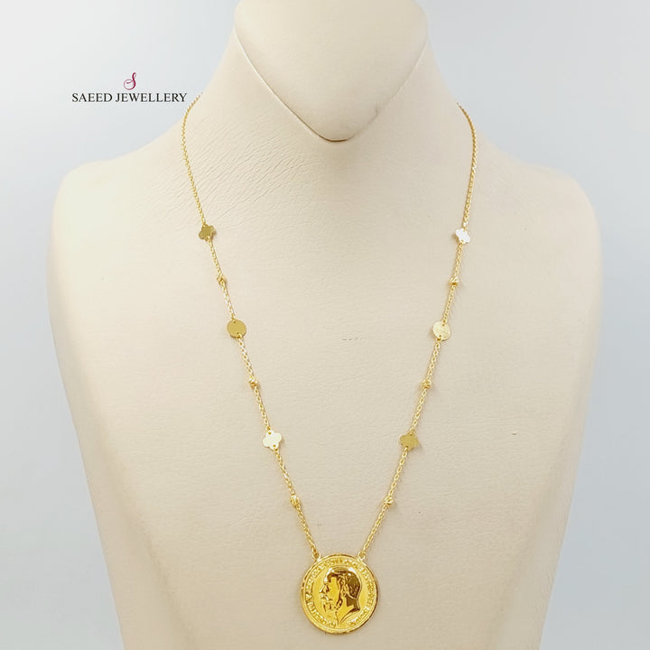 Deluxe English Lira Necklace  Made Of 21K Yellow Gold by Saeed Jewelry-29772