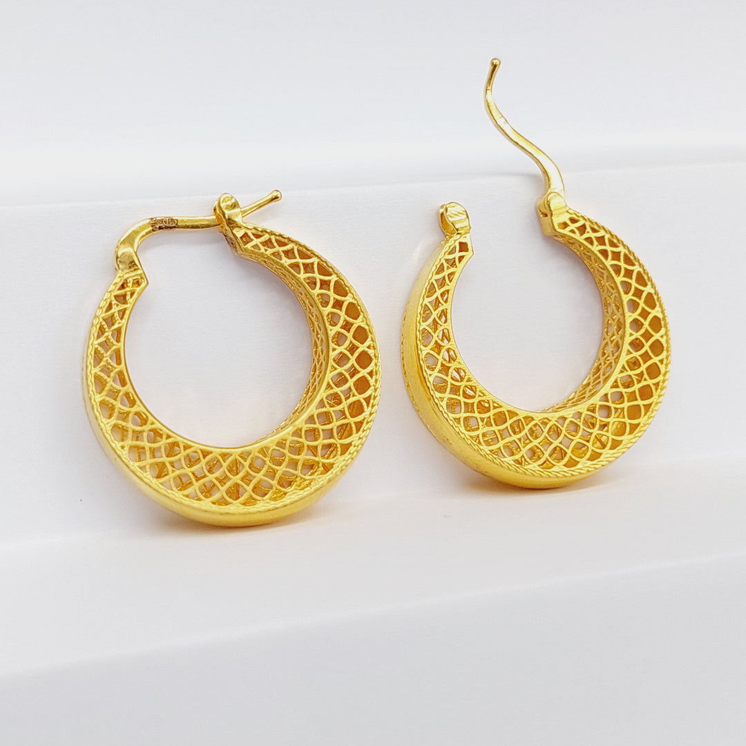 Deluxe Hoop Earrings  Made Of 21K Yellow Gold by Saeed Jewelry-29514