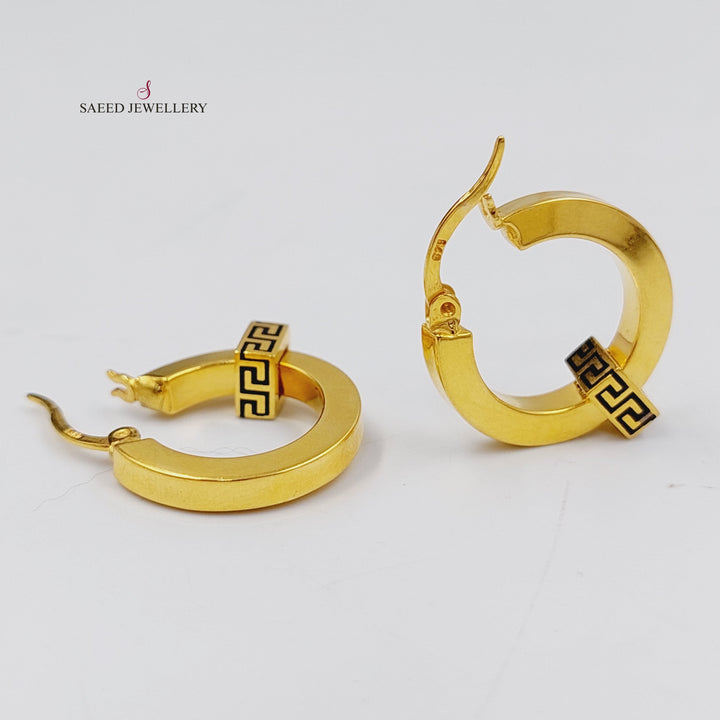 Deluxe Hoop Earrings  Made Of 21K Yellow Gold by Saeed Jewelry-29939
