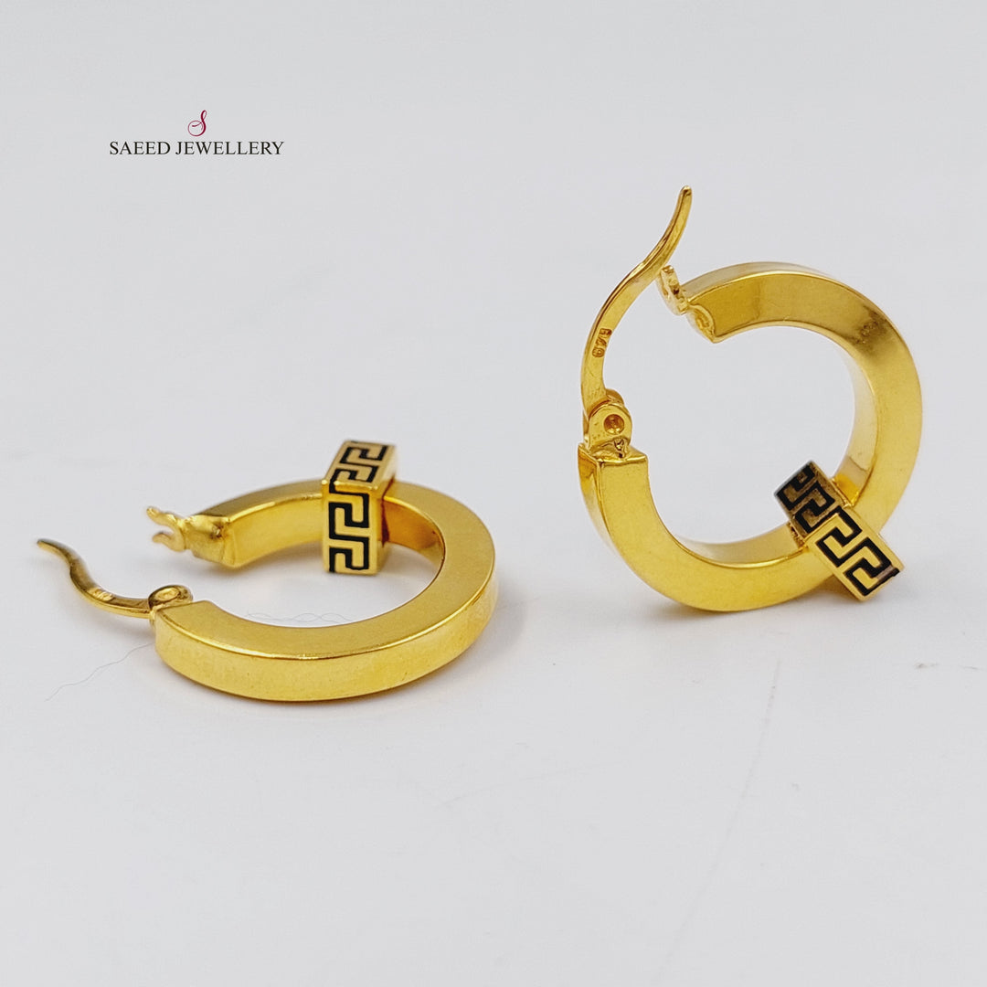 21K Gold Deluxe Hoop Earrings by Saeed Jewelry - Image 1