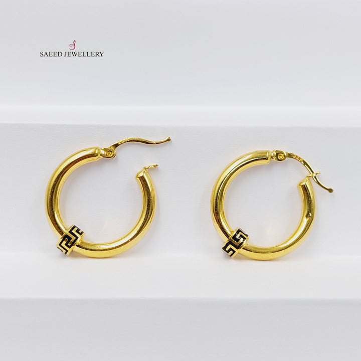 21K Gold Deluxe Hoop Earrings by Saeed Jewelry - Image 2