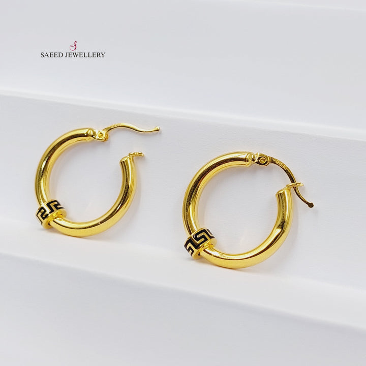 21K Gold Deluxe Hoop Earrings by Saeed Jewelry - Image 1