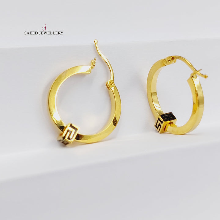 21K Gold Deluxe Hoop Earrings by Saeed Jewelry - Image 4