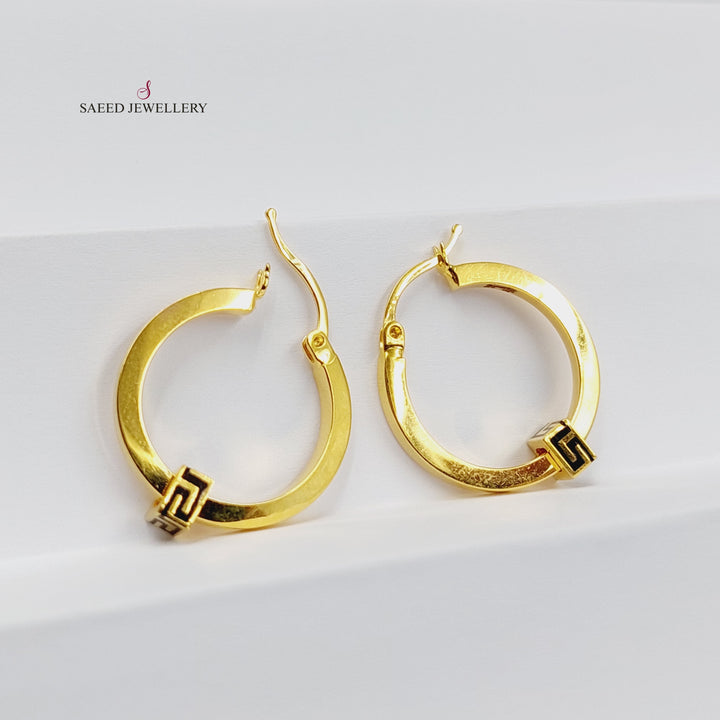 21K Gold Deluxe Hoop Earrings by Saeed Jewelry - Image 5