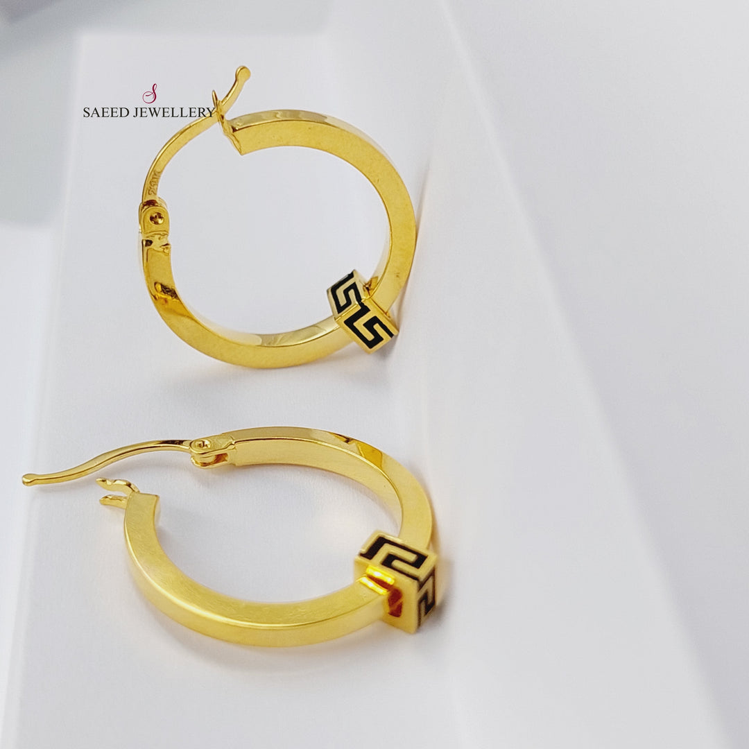 21K Gold Deluxe Hoop Earrings by Saeed Jewelry - Image 1