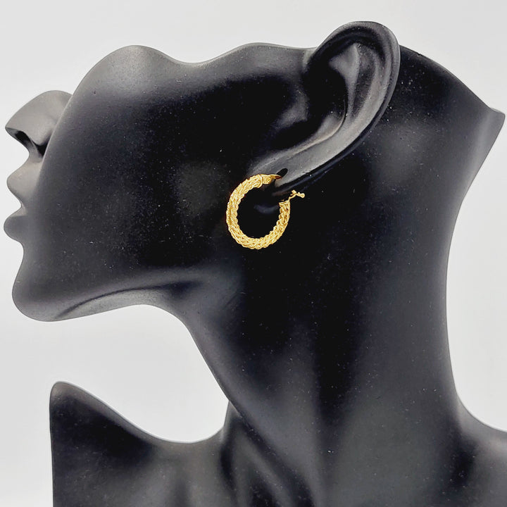 21K Gold Deluxe Hoop Earrings by Saeed Jewelry - Image 5