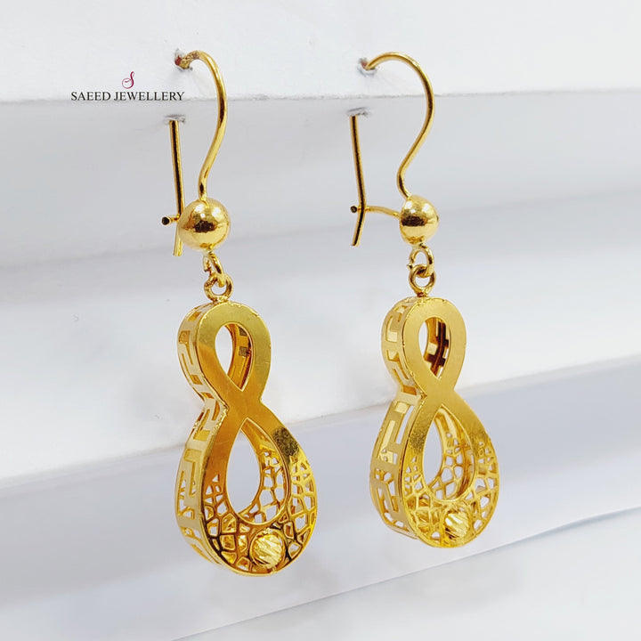 21K Gold Deluxe Infinite Earrings by Saeed Jewelry - Image 5