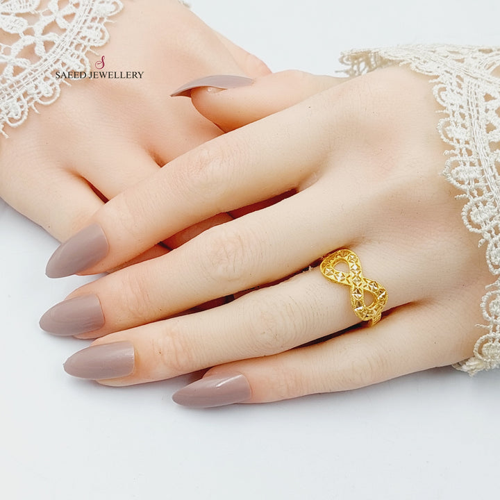 Deluxe Infinite Ring  Made Of 21K Yellow Gold by Saeed Jewelry-30105
