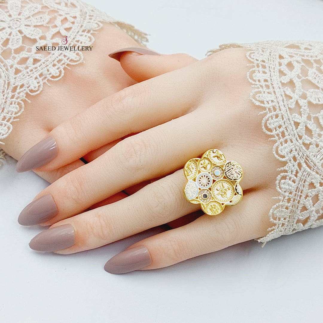 21K Gold Deluxe Islamic Ring by Saeed Jewelry - Image 2