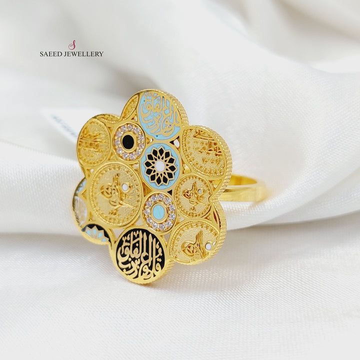21K Gold Deluxe Islamic Ring by Saeed Jewelry - Image 3
