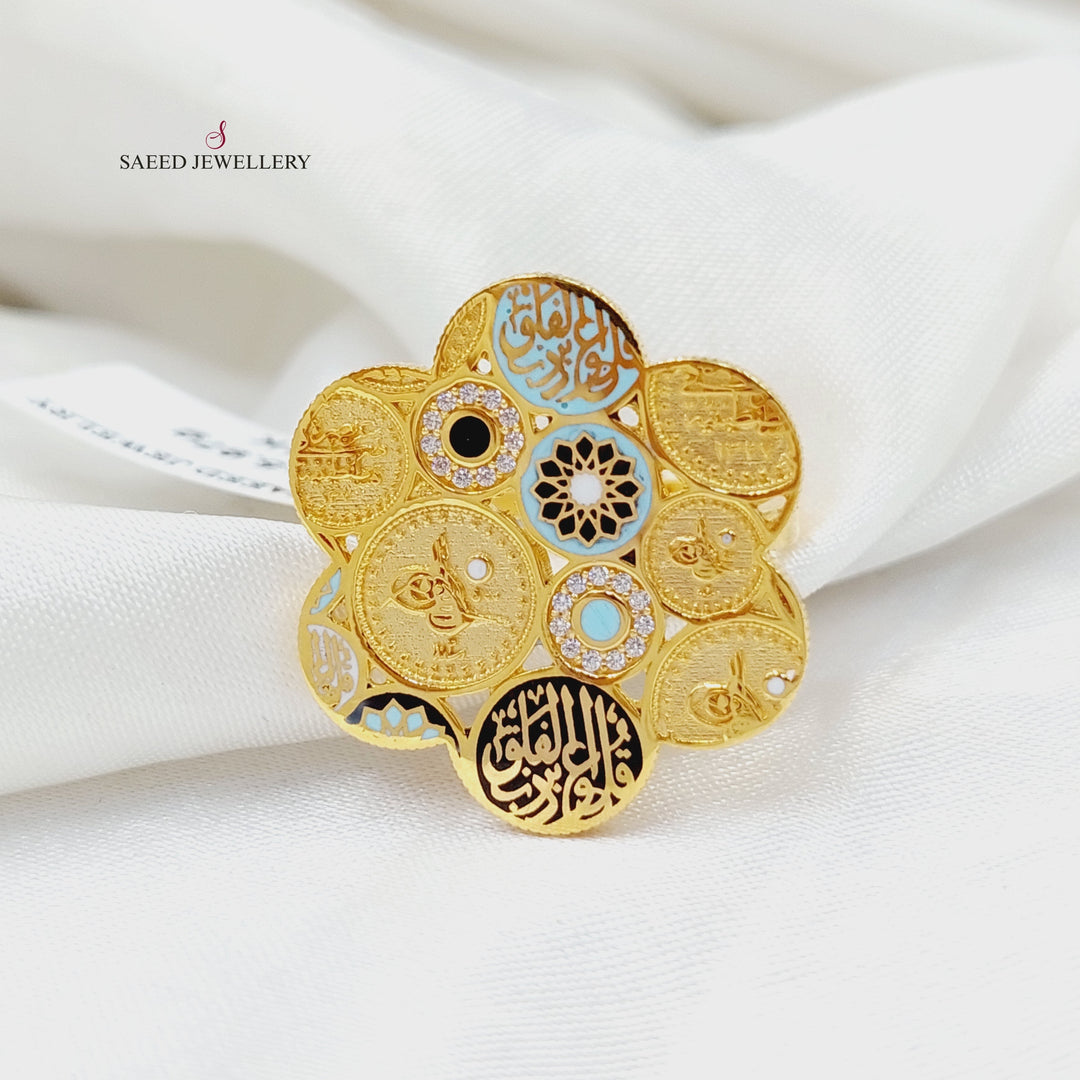 21K Gold Deluxe Islamic Ring by Saeed Jewelry - Image 4