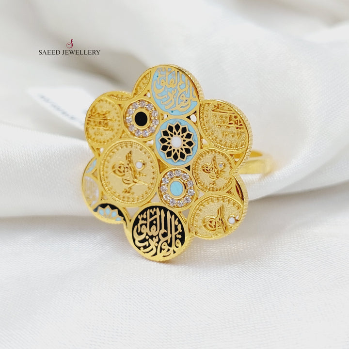 21K Gold Deluxe Islamic Ring by Saeed Jewelry - Image 5