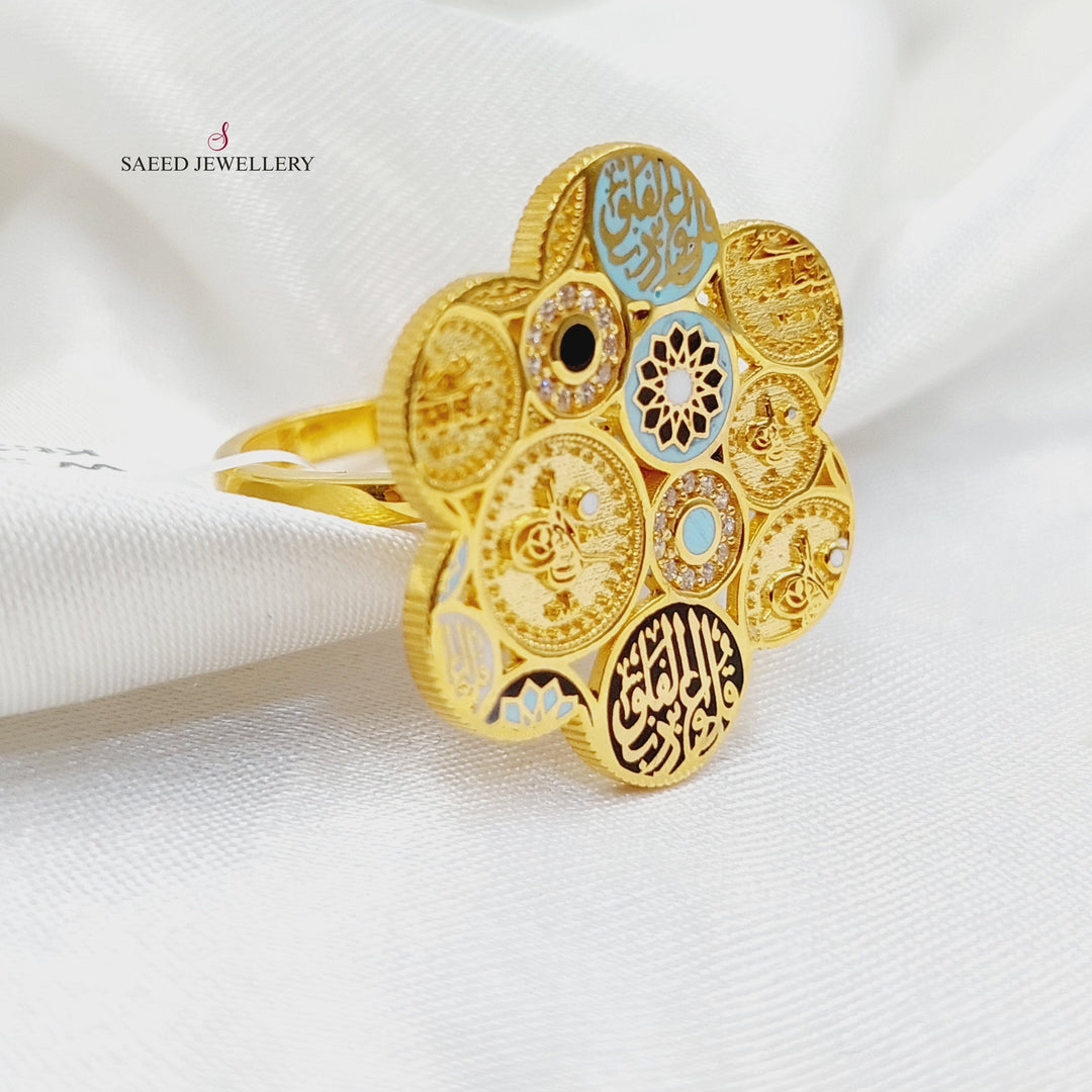21K Gold Deluxe Islamic Ring by Saeed Jewelry - Image 1