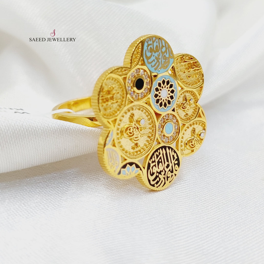 Arabic Gold Rings 21K Deluxe Islamic Ring – Saeed Jewelry