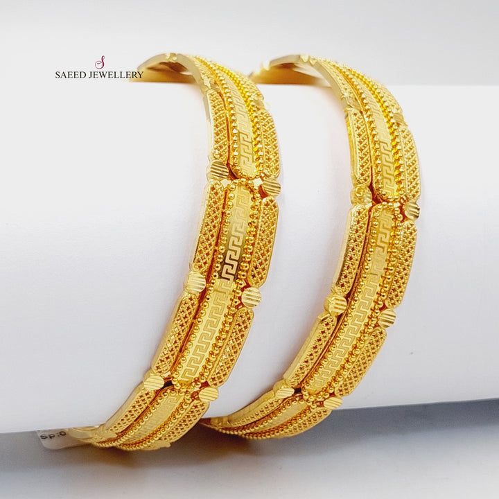 21K Gold Deluxe Kuwaiti Bangle by Saeed Jewelry - Image 1