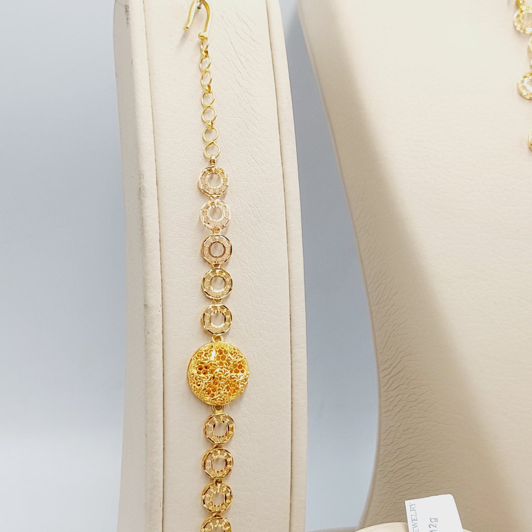 21K Gold Deluxe Kuwaiti Set by Saeed Jewelry - Image 3