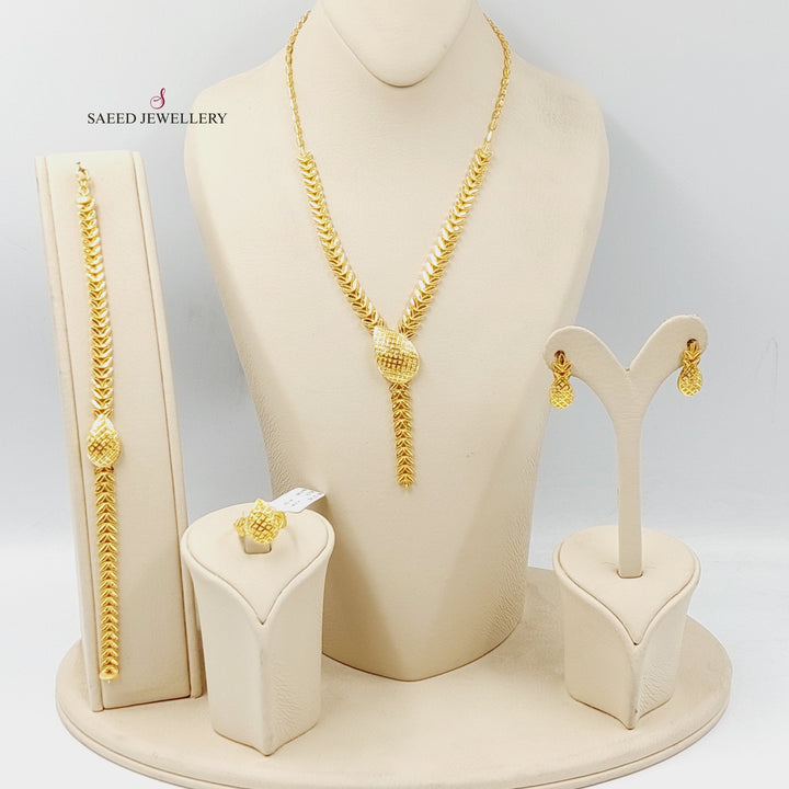 21K Gold Deluxe Leaf Set by Saeed Jewelry - Image 6