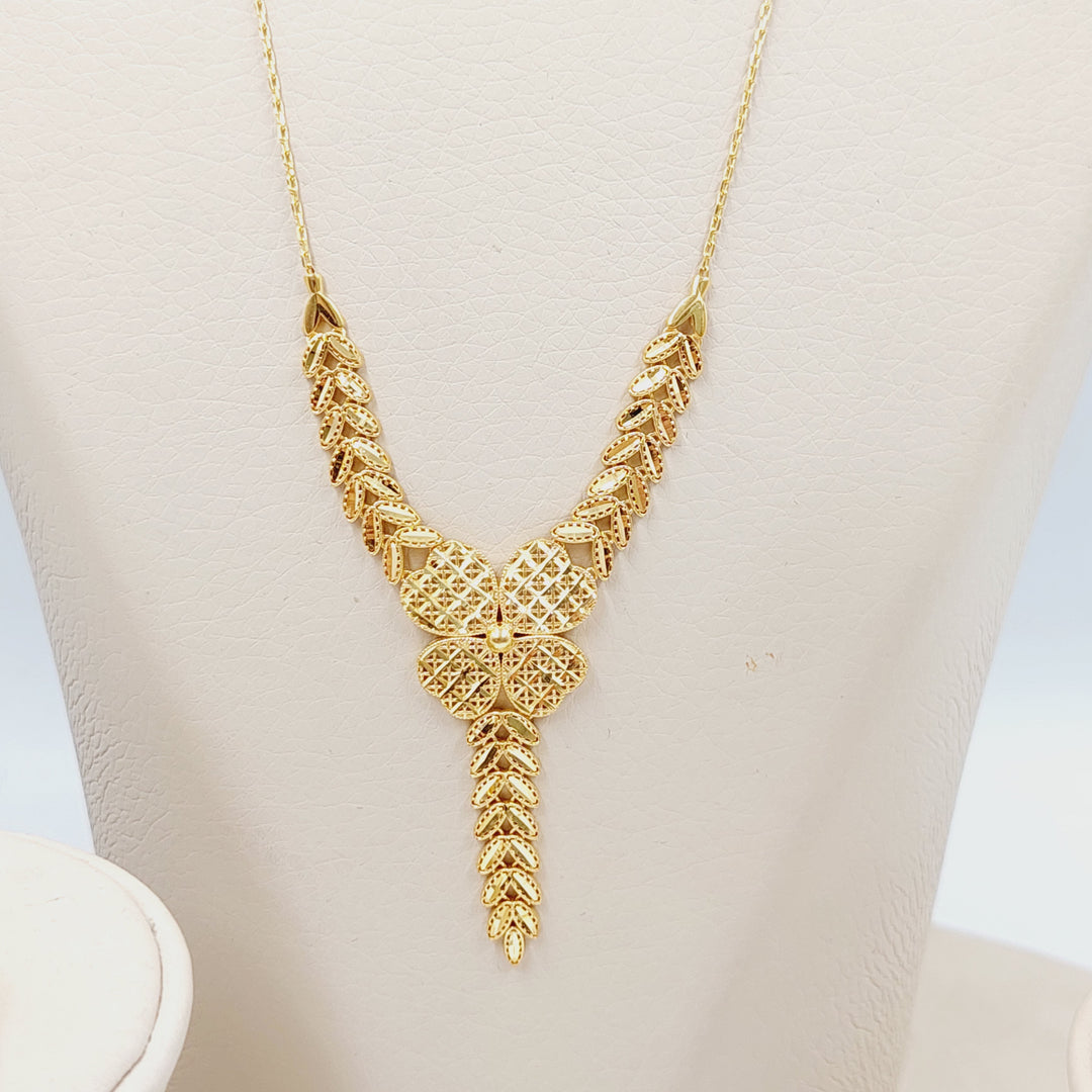 21K Gold Deluxe Leaf Set by Saeed Jewelry - Image 4