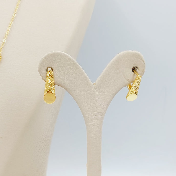 Deluxe Light Set  Made Of 21K Yellow Gold Ring Size: <strong> 15 JP/CN | 7.5 US/CA</strong><br>Bracelet Length: <strong> 20cm</strong><br><br> by Saeed Jewelry-30145