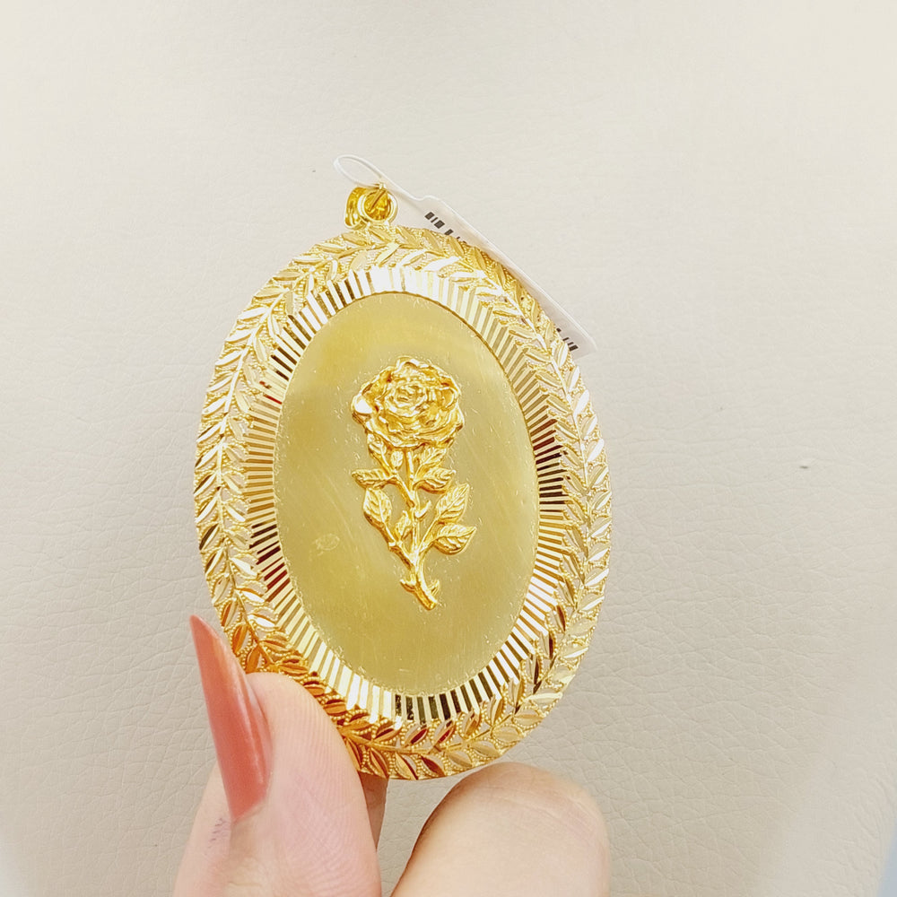 Deluxe Ounce Pendant  Made Of 21K Yellow Gold by Saeed Jewelry-28915