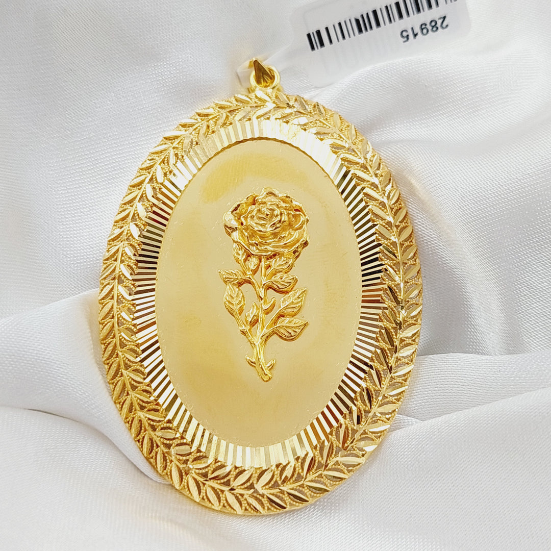 Deluxe Ounce Pendant  Made Of 21K Yellow Gold by Saeed Jewelry-28915