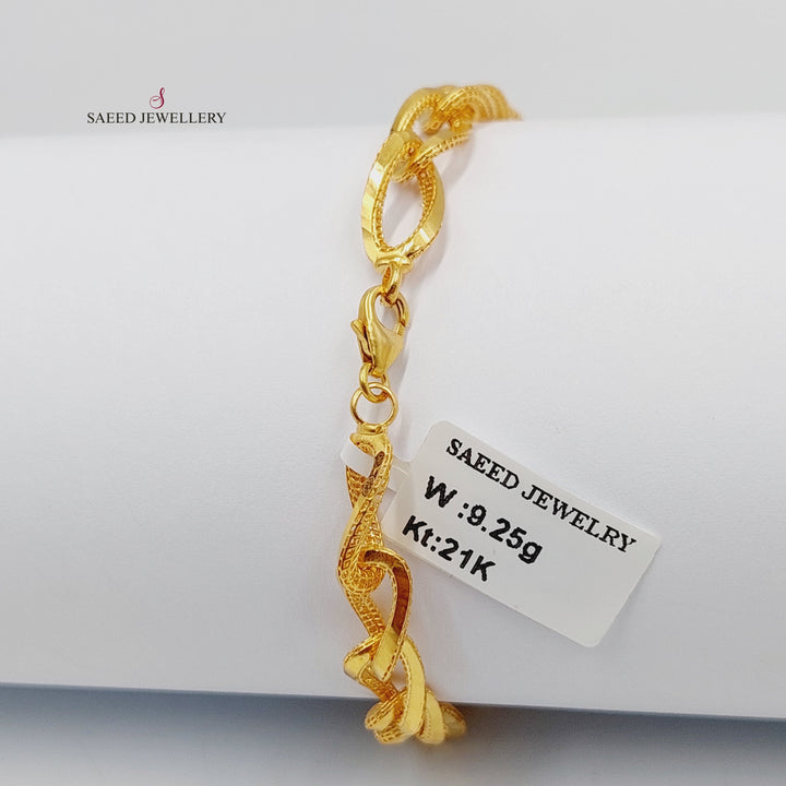 Deluxe Oval Bracelet  Made of 21K Yellow Gold by Saeed Jewelry-30836