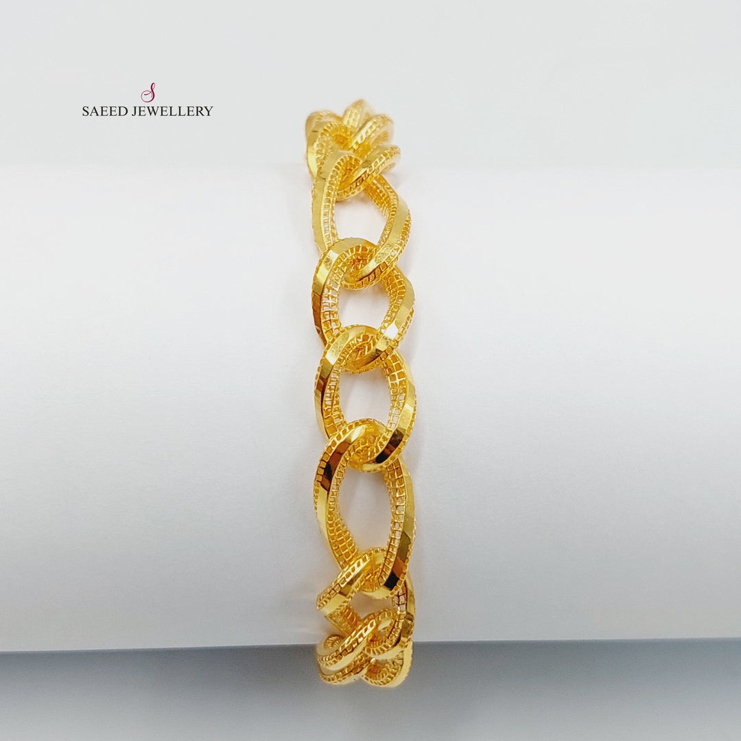 Deluxe Oval Bracelet  Made of 21K Yellow Gold by Saeed Jewelry-30837
