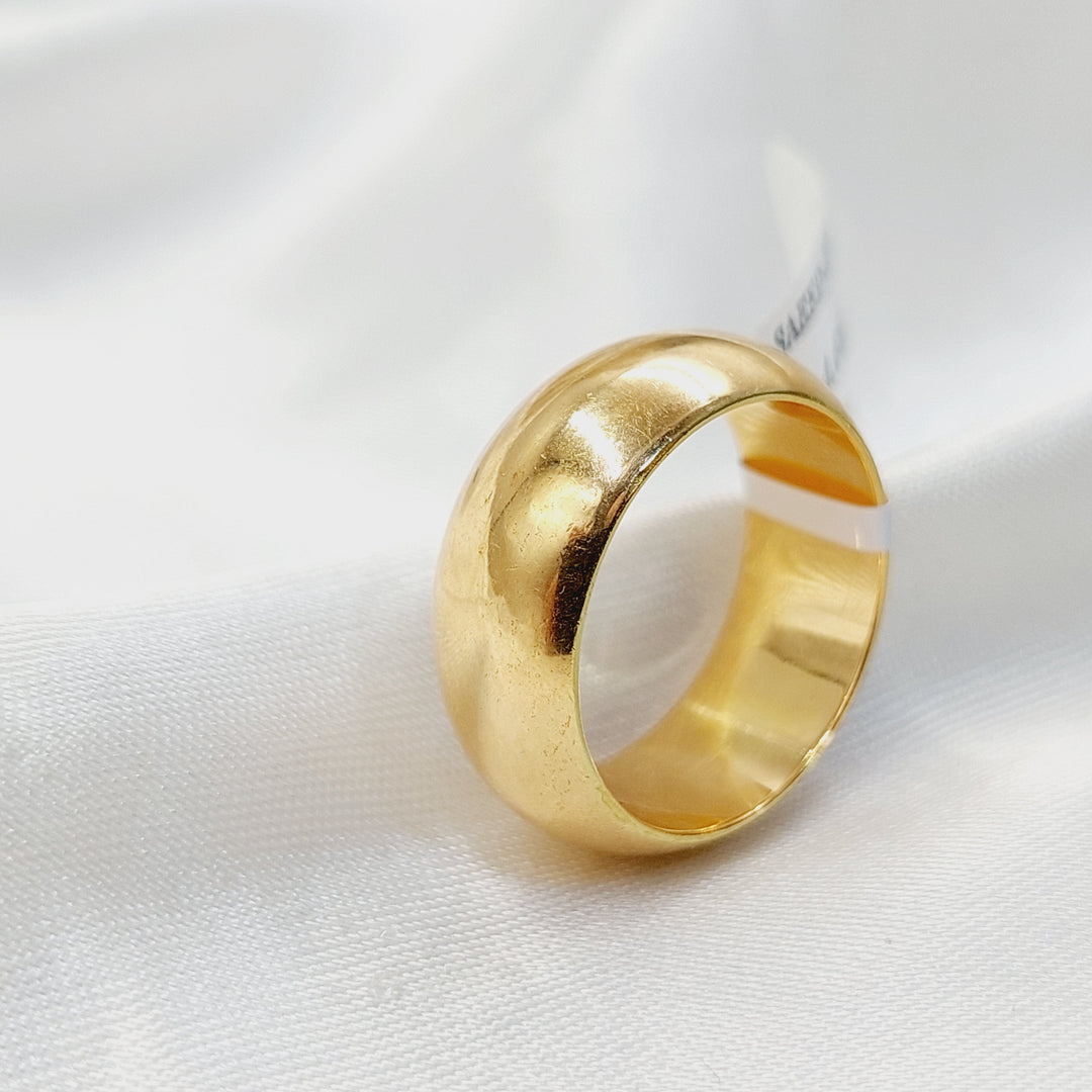21K Gold Deluxe Plain Wedding Ring by Saeed Jewelry - Image 3