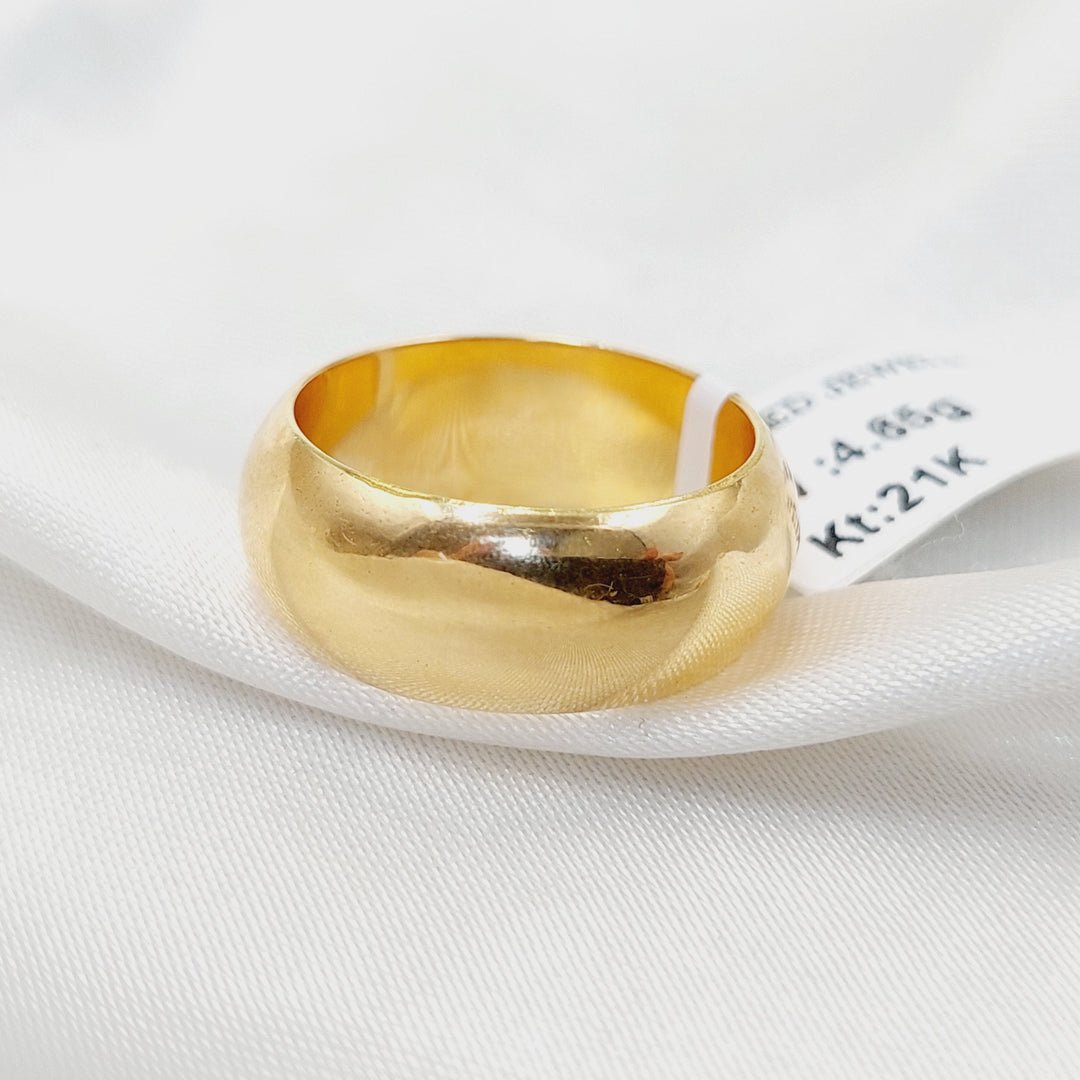 21K Gold Deluxe Plain Wedding Ring by Saeed Jewelry - Image 4