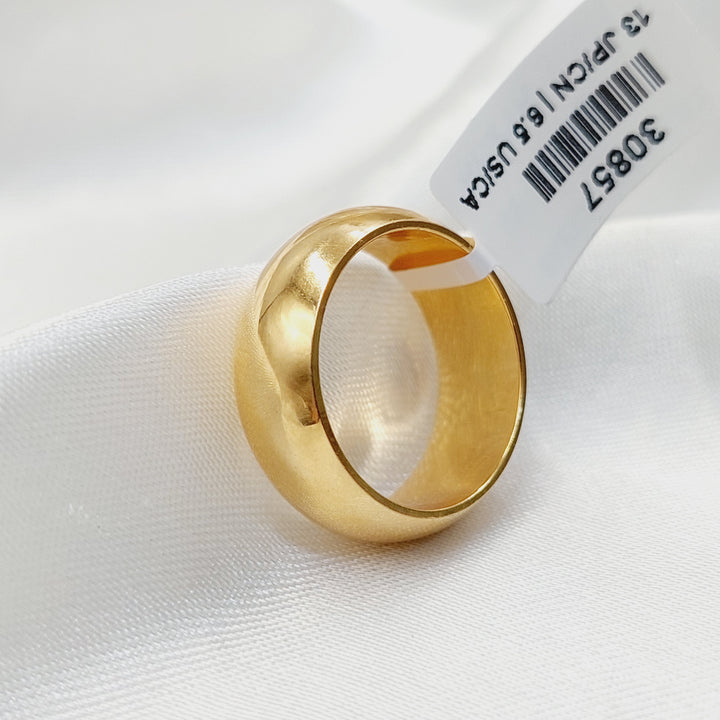 21K Gold Deluxe Plain Wedding Ring by Saeed Jewelry - Image 5